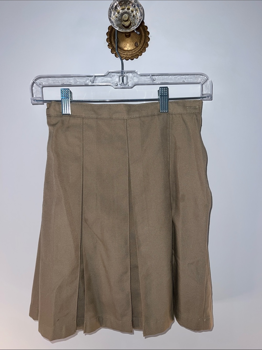 Girls size 14 - Lands' End uniform Khaki Pleated Skirt